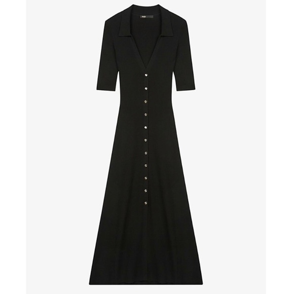 Maje RIMOSALLY Knit Midi Dress - Picture 4 of 5